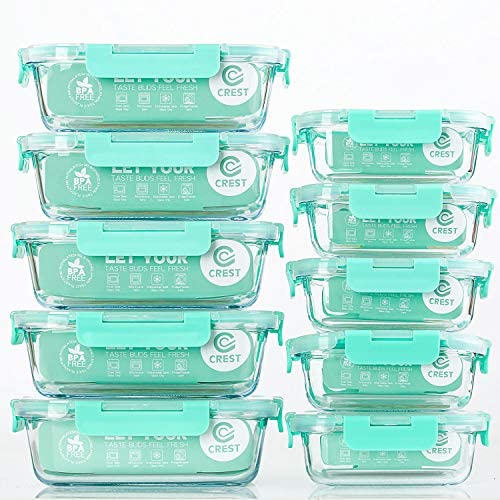 Glass Food Storage Containers 10 pcs